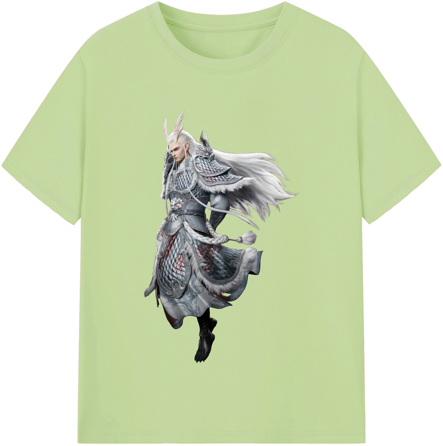 （画像用） Ne Zha 2 ナタ 魔童の大暴れ 綿100％半袖Tシャツ（フロントプリント）